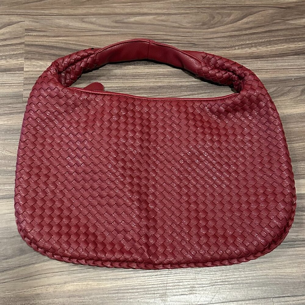 Amazon Gorgou Woven Tote Hobo Purse in Wine Red